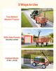 VEVOR Garden Cart, 900 LBS, Heavy Duty Steel Yard and Garden Utility Wagon with 10-Inch Tires, Outdoor Gardening Stool with Adjustable Handle