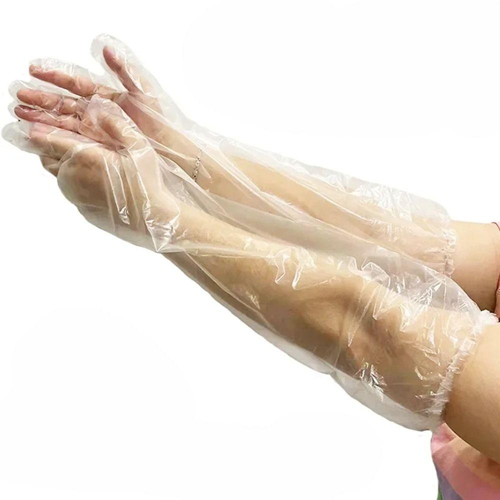 10PCS Waterproof Disposable Gloves Plastic Disposable Hand Sleeves Household Kitchen Washing Dishes