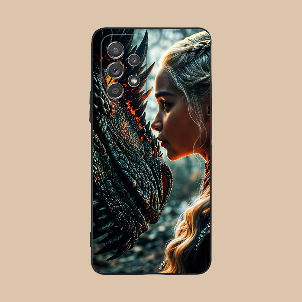 Dragon Queen Matte TPU Mobile Phone Case for Samsung Galaxy A56 55 54 53 52 51 36 35 34 23 16 15 5G Colorful Cover