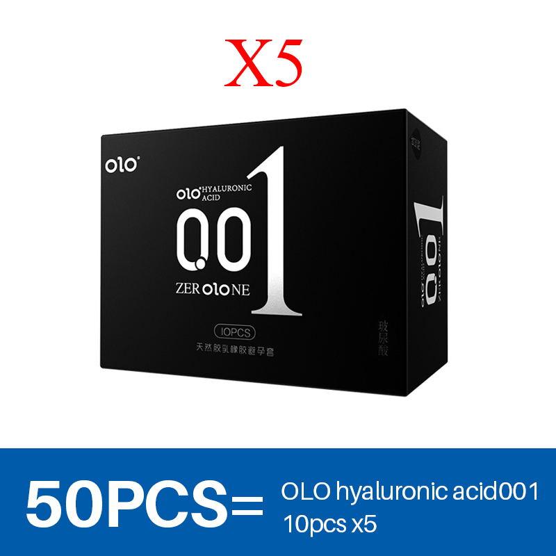 Презервативы OLO001, ультратонкие презервативы с закрытым сенсорным экраном, 50 шт., презервативы со смазкой на основе гиалуроновой кислоты для мужчин
