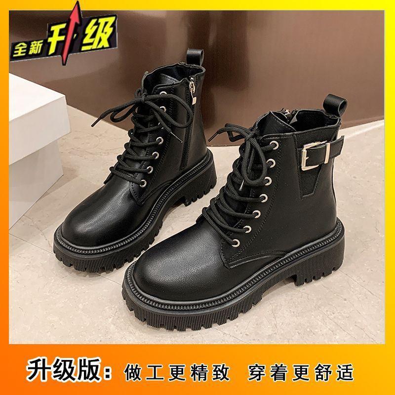 British Style Thick-soled Thin Short Boots Martin Boots Women's 2025 Autumn and Winter New Internet Celebrity Versatile Single Boots Children