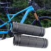 1 Pair Bike Handlebar Sleeves Shock Absorption Anti-slip One-sided Locking Rubber Dustproof Bicycle Cycling Handle Bar Grips Replacement Parts