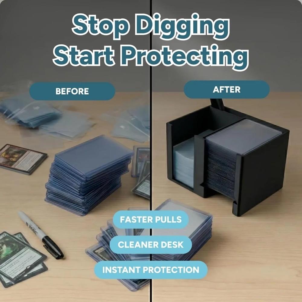 3D Printed Toploader Penny Sleeve Dispenser Rectangular Card Storage Box Tabletop Game