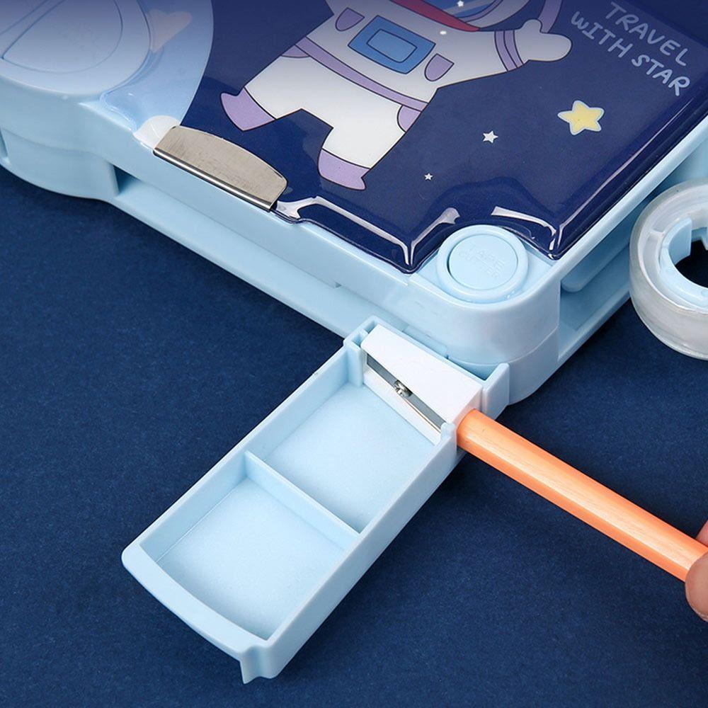 Двухъярусный пенал с точилкой Органайзер для канцелярских принадлежностей Для мальчиков/девочек