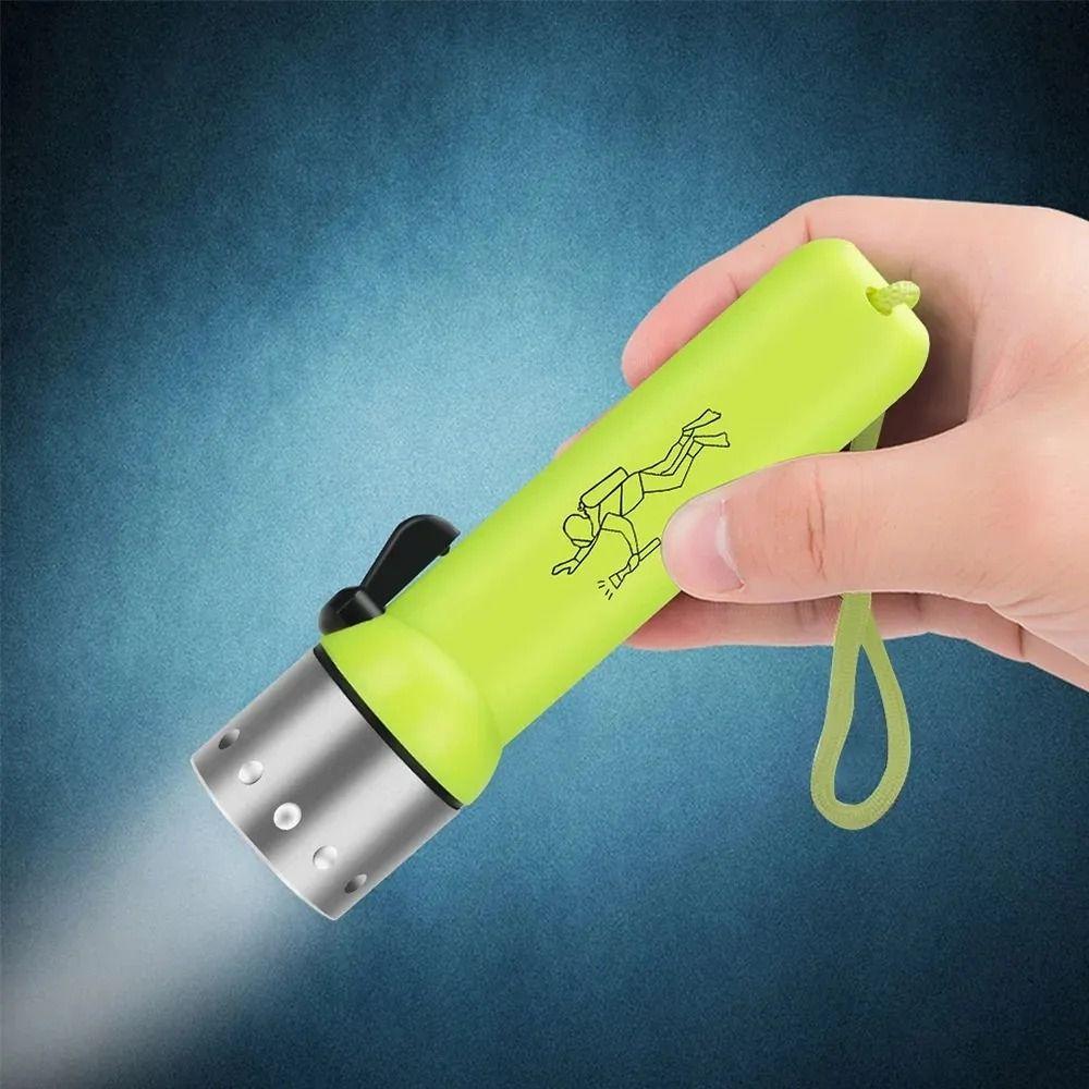 Hole Diving LED Magnetic Flashlight Waterproof Underwater Flashlight Diving Lamp Home Outdoor