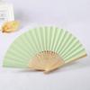 White Paper Hand Fan DIY Blank Folding Fan Vintage Chinese Style Solid Color Dance Wedding Party Bamboo Folding Fans Crafts Art