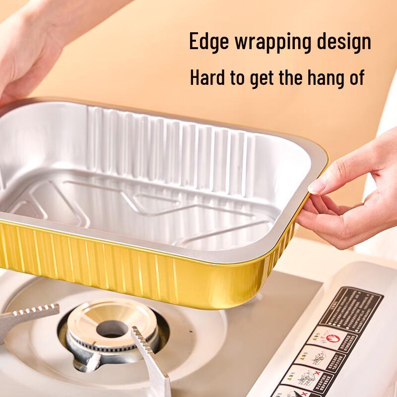 Suncojia Disposable Aluminum Foil Rectangular Grill Tray