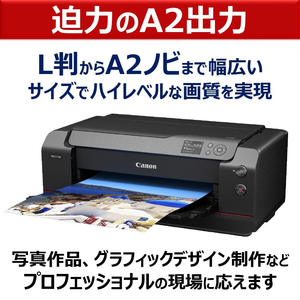 Canon Широкоформатный принтер imagePROGRAF Совместимый с A2 12 цветов пигментных чернил [Новый] PRO-1100 Nobi, (Совместимые чернила серии PFI-4100)