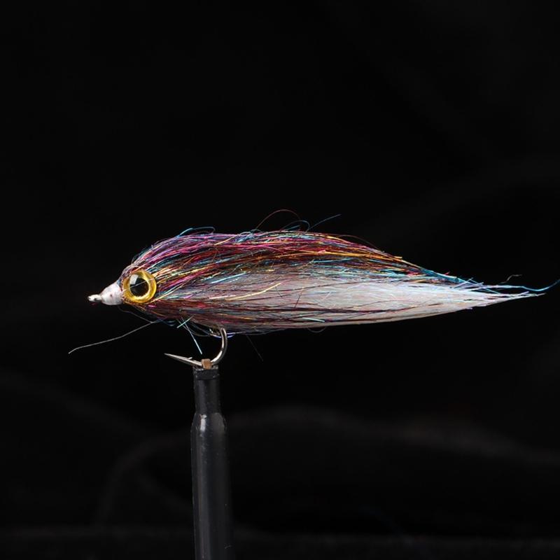 Набор из 6 шт. мушек Ice Dub Minnow, реалистичные приманки для ловли лосося, аксессуар