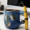 100 мл смоляная кружка на рыболовную тематику - Кружка для напитков с удобной ручкой, Рыболовная чайная кружка, Подарок на день рождения, праздник, юбилей, пенсию для рыболовов
