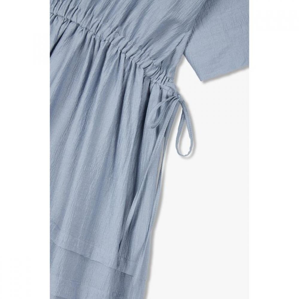 Studio Tomboy Short Sleeve Dress With Ribbon Detail Back Open 9106241210
