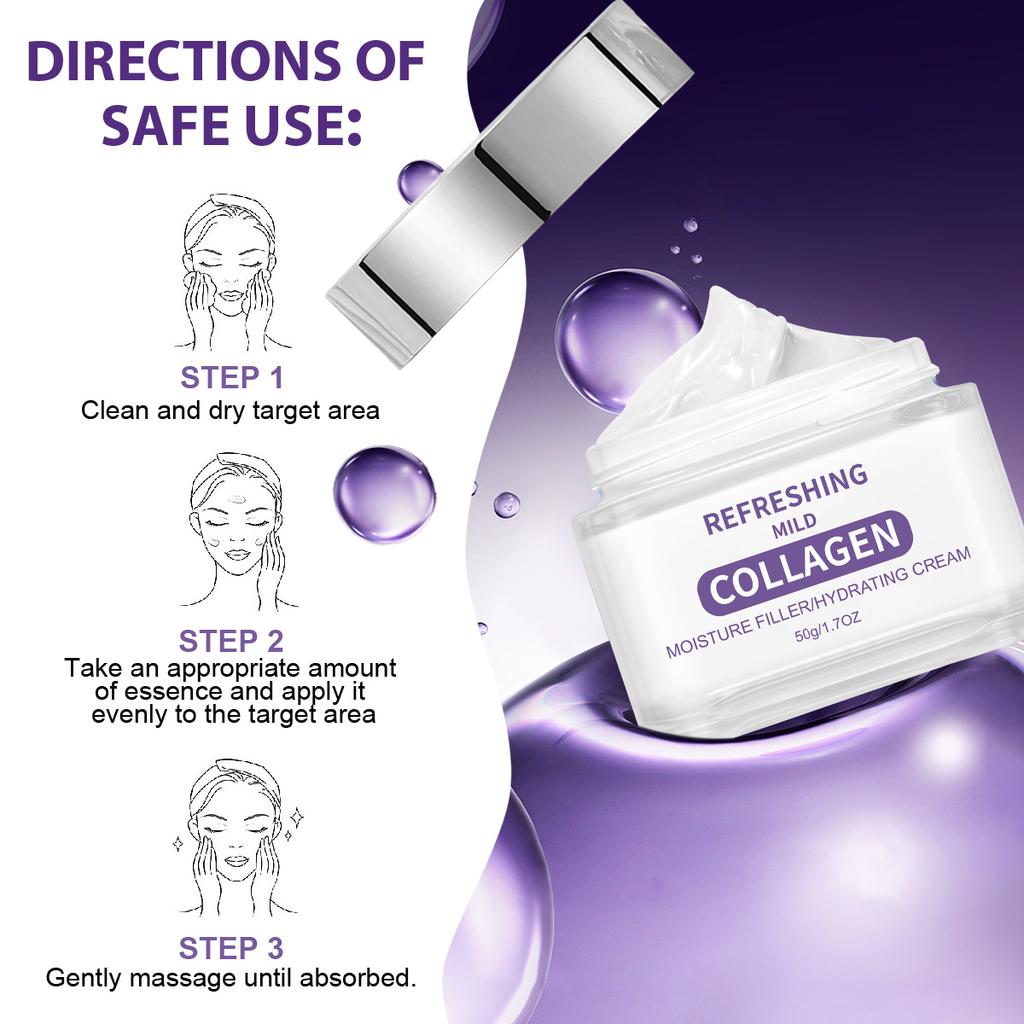 Увлажняющий крем с коллагеном 50 г – Увлажняющее средство против морщин для гладкой, упругой кожи