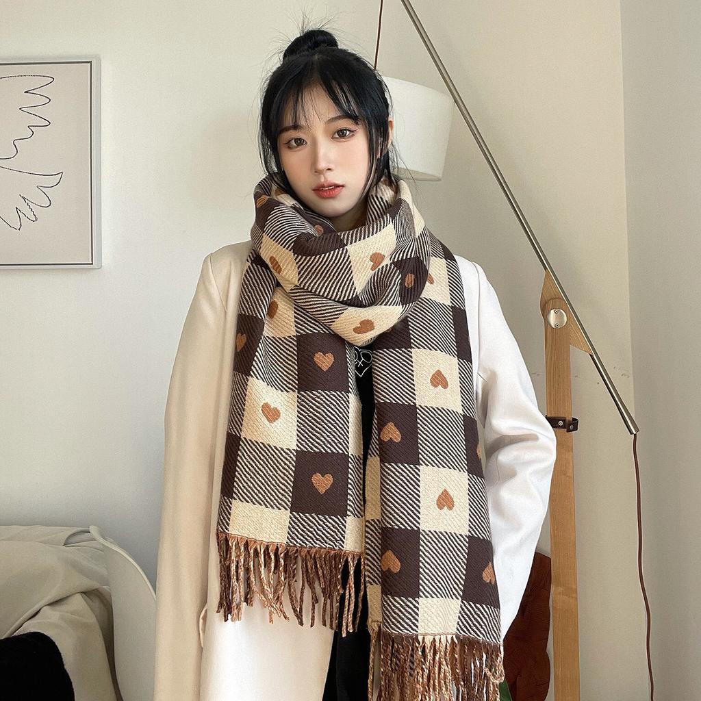 2025 Luxury Winter Cashmere Scarf Women New Design Warm Pashmina Long Tassel Scarves Female Print Shawl Thick Foulard Bufanda