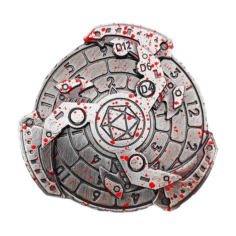7-в-1 Игральные кости DND с гироскопом и металлическим наконечником Металлическая рулетка DND Спиннер для игровых костей Fidget Dice Spinner для TRPG MTG Dungeons and Dragons