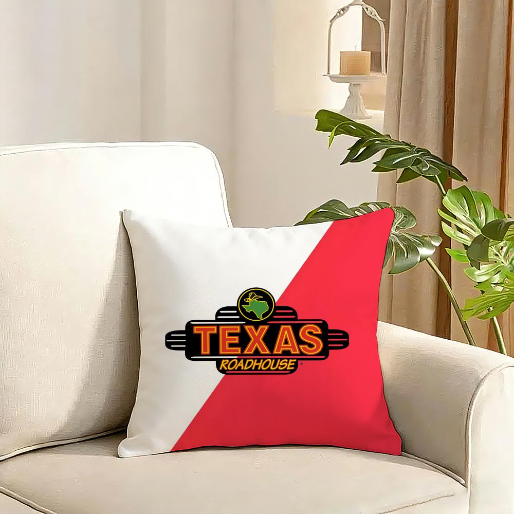 Texas Roadhouse Cushion Cover Reversible Plush Pillow Cover Soft Fluffy Home Decor for Sofa Bedroom