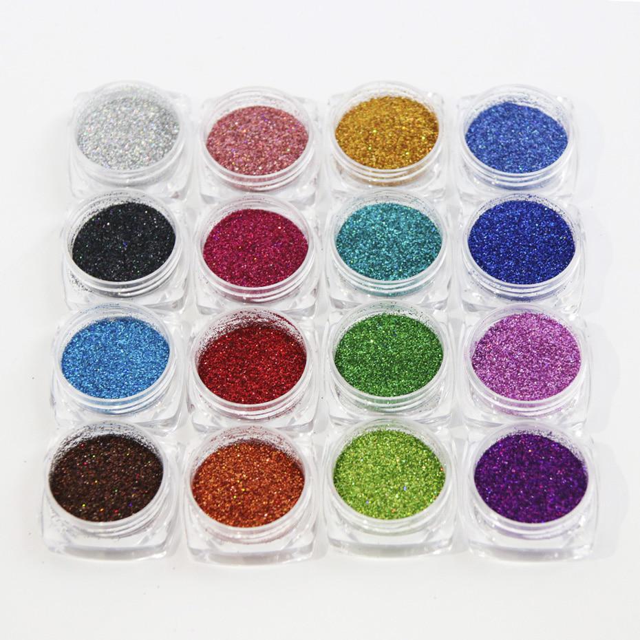 Голографическая пудра для ногтей, лазерное блестящее украшение, сделай сам, мерцающая пыль, хромированный пигмент, блестящие блестки для дизайна ногтей, JIL01-16