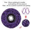Durable 100/115/125mm Coral Disc Hard-wearing Rust Removal Clean Poly Strip Disc Grinder Wheel For Angle Grinder
