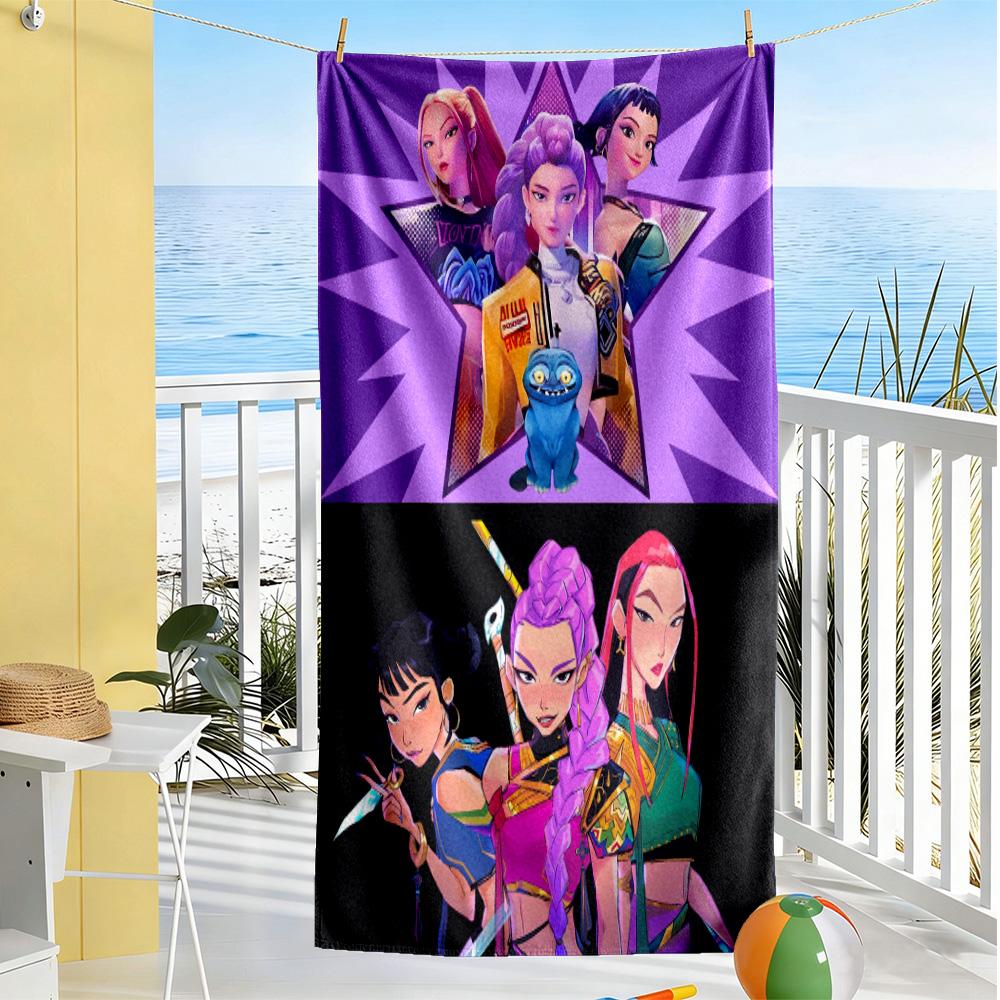 Huntress Power Squad Beach Towel Super Soft & Absorbent Comfortable Lightweight Suitable for Swimming, Gym, Camping, Yoga Vacation