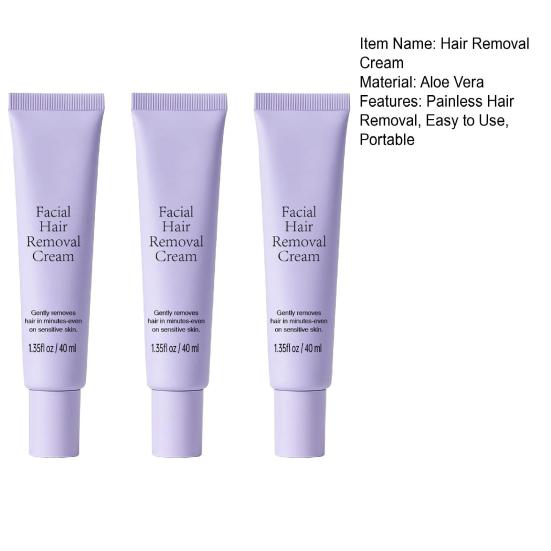 2/3Pcs 40ML Hair Removal Cream Men Women Painless Full Body Arm Leg Underarms Bikini Private Facial Hair Remover Depilatory Cream