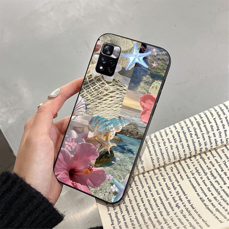 Чехол для телефона для Xiaomi Poco C71 15T 14T Pro Redmi note 15 14 14 13 Pro Redmi A5 15C 13C Ракушка жемчужная