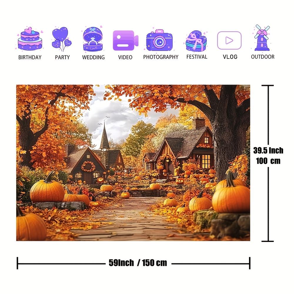 Autumn Harvest Festival Garage Door Banner - Durable polyester fabric featuring vibrant pumpkinszyc