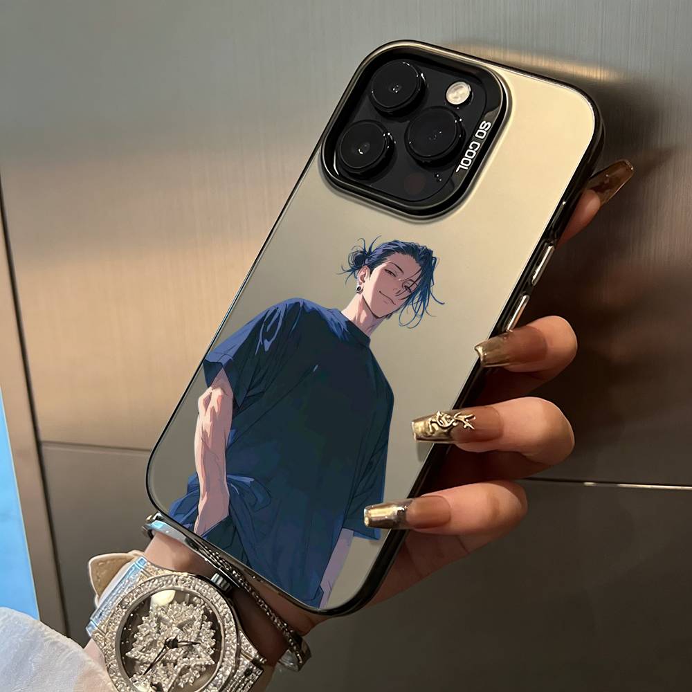 J-Jujutsu K-aisen-opular characters Phone Case For IPhone17 16 11 12 13 14 15 16 Pro Max Plus Cover Colored Silver Funda Bumber