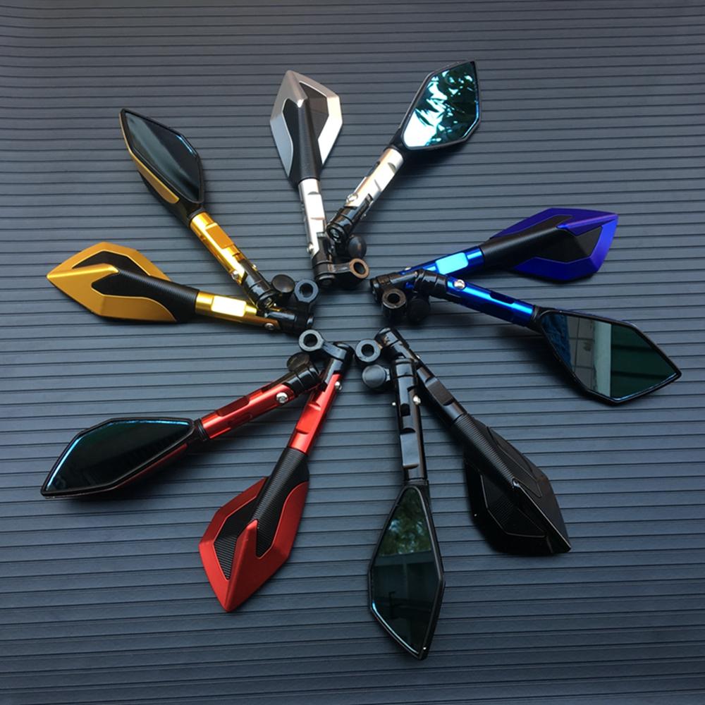 Алюминиевые боковые зеркала заднего вида с ЧПУ для мотоцикла, 8 мм, 10 мм для KAWASAKI z750 NINJA250 HONDA R1 R6 FZ6 SUZUKI