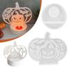 Creative Pumpkin Candlestick Cement Silicone Mold Halloween Craft Resin Mould Holder Plaster Molds Ornaments Candle Making E8Y1