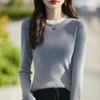Women's Wool Sweater Qinghe Cashmere 50% Silk 50% Wool Autumn and Winter Wool Pullover Soft and Warm