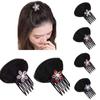 Flower Hair Base Pearl Bun Bump It Up Volume Hair Base Shiny Invisible Volume Hair Clip  Daily