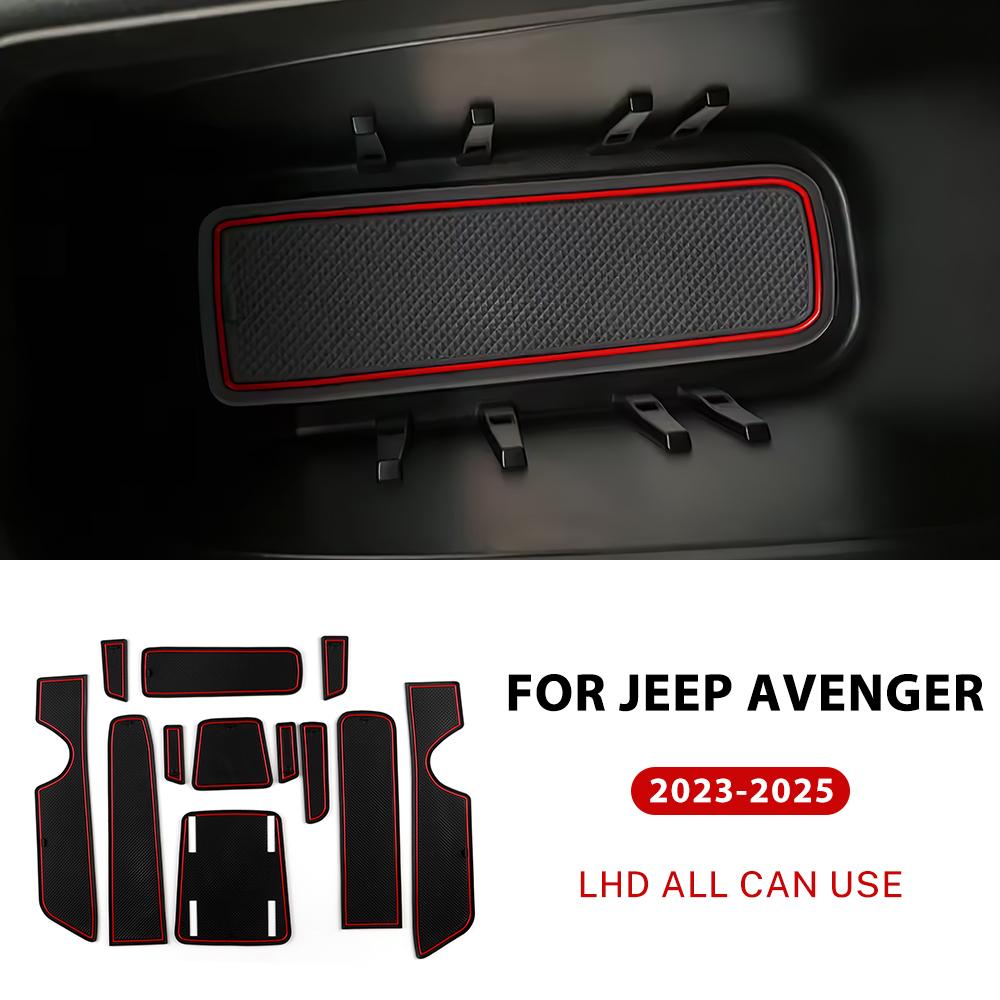 Для Jeep Avenger 2023-2026 Автоматический силиконовый противоскользящий коврик-вкладыш в слот, коврик в дверной паз автомобиля, водонепроницаемый, пылезащитный, аксессуары