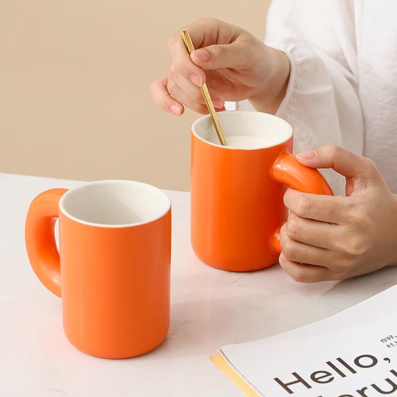 Weidu Minimalist Big Ear Ceramic Couple Mug