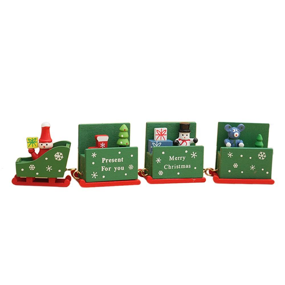 Cartoon Animal Christmas Train Multicolor Mini Christmas Tree Train  Ornament