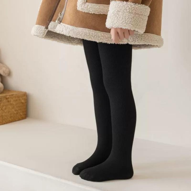 Children's Fleece Thickened Tights Autumn Winter New Warm Kids Leggings Simple Student Princess Dance Teenage Pantyhose 5-12Year