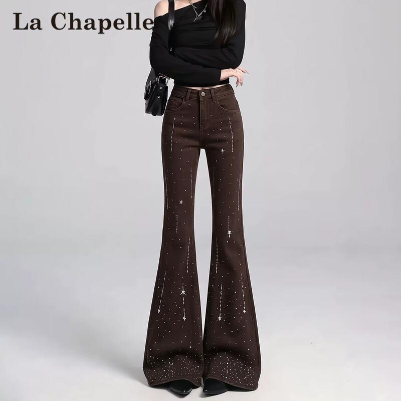La Chapelle American-Style Rhinestone Flared Jeans