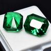 Garnet Emerald Cut Pair Green   Ring Size 19 Ct Natural Loose Gemstone