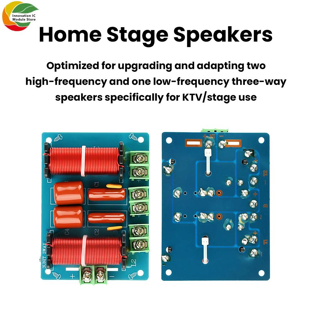 111W 1 High 1 Low Three-Way Frequency Divider Hifi Fever Grade Home Stage Speaker Three-Way Crossover Soldering Free Model