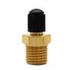 1/4 Inch NPT Brass Air Tank Fill Valve Solid Nickel Plated Brass Air Compressor Tank Fill Valve With Installed Core Plastic Cap