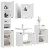 4 Piece Bathroom Furniture Set White Particleboard