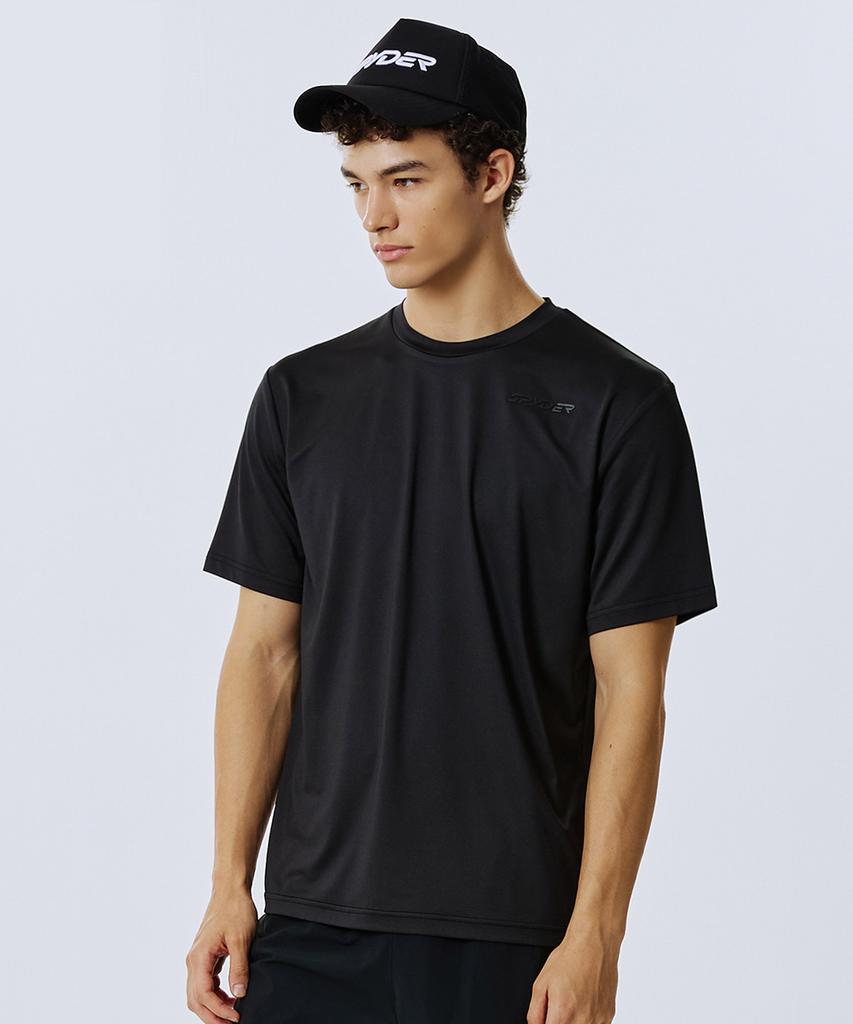 SPYDER Men'S Cooling 4-Way Lettering Short Sleeve T-Shirt Spjfcnrs204Mblk