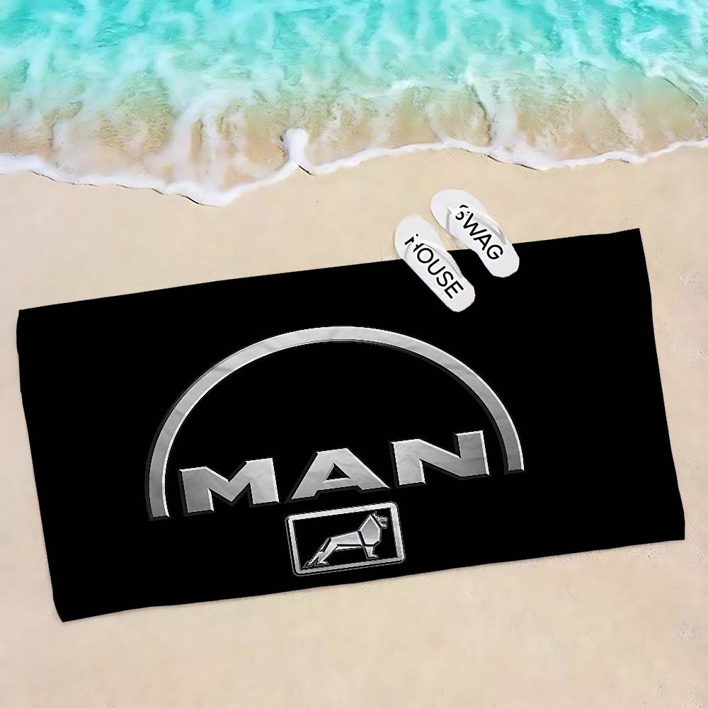 M-Man T-Truck Логотип Пляжное полотенце Цветные банные полотенца для девочки Микрофибра Быстросохнущее Без песка Пляж Йога Спа Тренажерный зал Бассейн