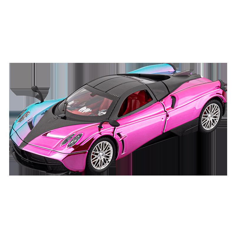 1:24 Huayra Dinastia Суперкар Литой из Сплава Модель Машинки Со Звуком и Светом Декорация Хобби Дисплей Коллекционные Предметы Подарки Мальчик