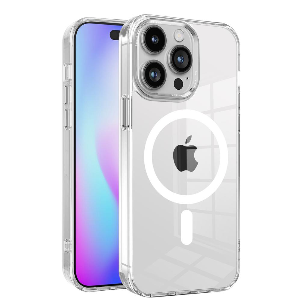 MagSafe Shockproof Magnetic Wireless Charging Case for iPhone 15Plus 15Pro Max/13 Pro Max/14 Pro Max/12 Pro Max Clear Silicone Phone Bumper Cover Case