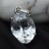 White Sapphire Natural 28.90 Ct Oval Cut Silver Pendant Loose Gemstone CERTIFIED AR-3647-Sa