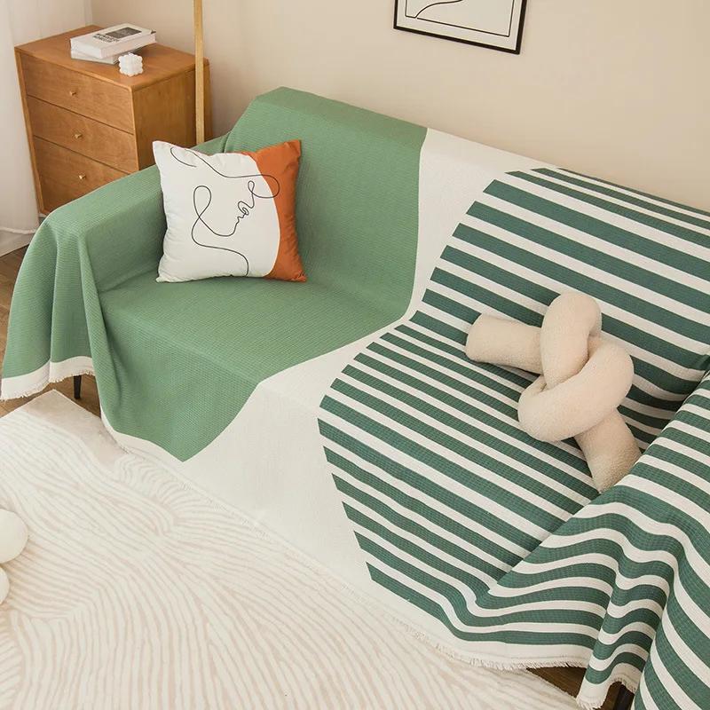 Полиэстер Хлопок Печатный Диван Полотенце Синель Диванные Одеяла Все Включено Чехол Ткань Четыре Сезона Диван Полотенце Анти Кошачьи Царапины