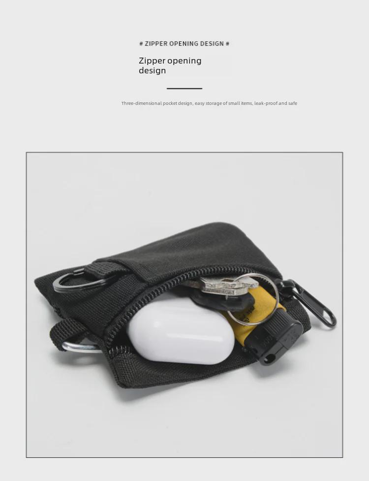 Многофункциональная сумка на молнии: Держатель ключей и монет для кемпинга, пешего туризма, рыбалки, хранения карт и всякой всячины.