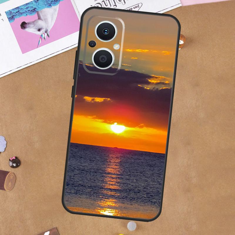 Summer Beach Sunset On Sea Case For OPPO Reno 14 13 12 11 10 Pro 14F 13F 12F 11F 8T 8 Lite OPPO Find X8 X6 X5 Pro Cover