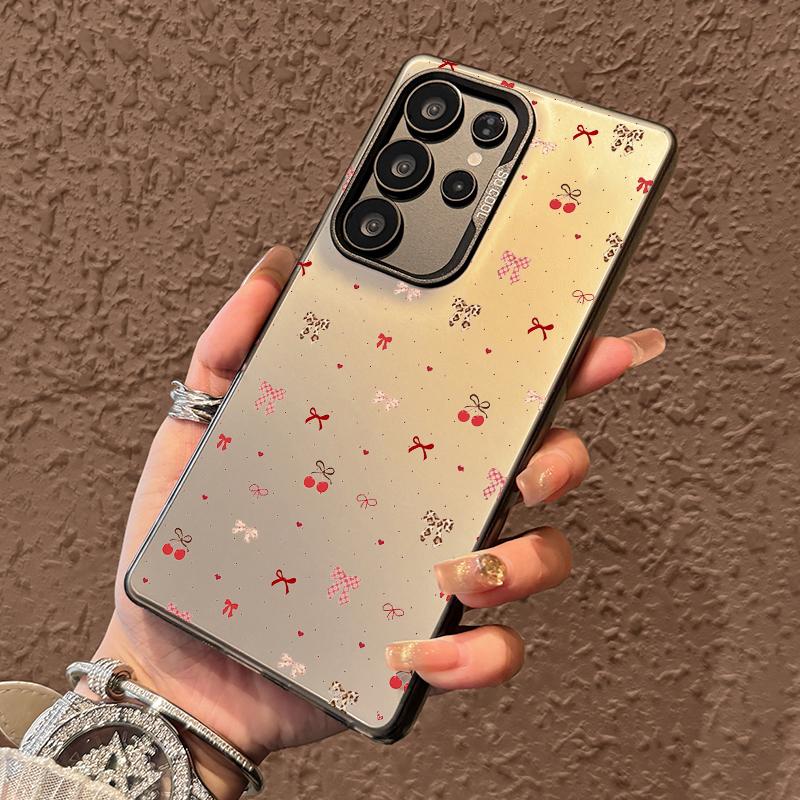 Милый бантик в стиле Y2K IMD чехол для Samsung Galaxy Ultra S25 S24 S23 S22 S21 FE Plus A55 A54 5G A16 A15 A35 Ударопрочный Жесткий ПК Матовый Funda