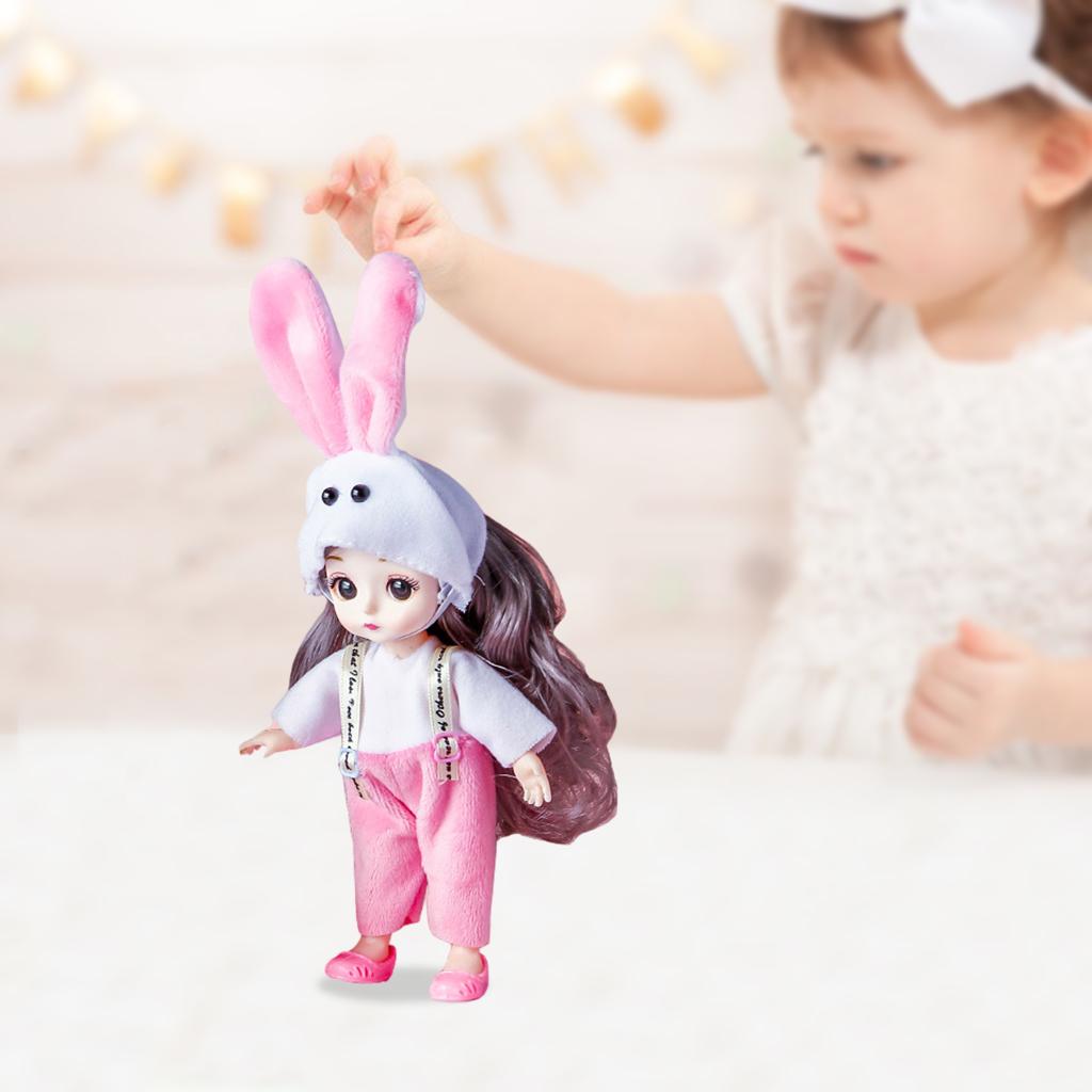 Симпатичная кукла BJD с 13 суставами, 16 см, 1/12, платье и обувь, игрушка для девочек, подарок A