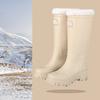 Женские водонепроницаемые и нескользящие резиновые сапоги с высоким голенищем, модная обувь для дождя, специальные ботинки для дождя, резиновые сапоги с длинным голенищем
